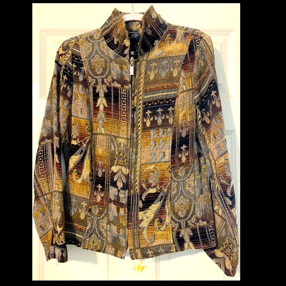 Tapestry Zip Jacket with pockets